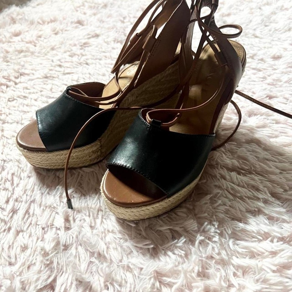 Coach Dana Espadrille Wedge Beachy Classic Timeless Sandal Womens 7 Resort Vaca